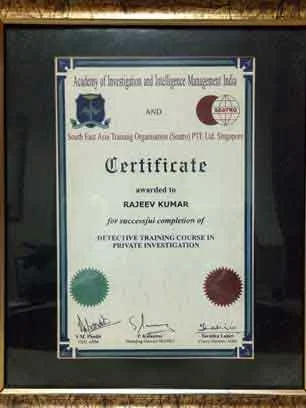 Detective Agency in Delhi appreciated by academy of investigation and intelligence management